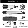 Astronomical Telescop ConvenientUltra Hd, Refractor Telescop Convenient,Telescop ConvenientforBeginners,70mm Aperture 400mm Astronomical Telescop Convenient,Tra view 2