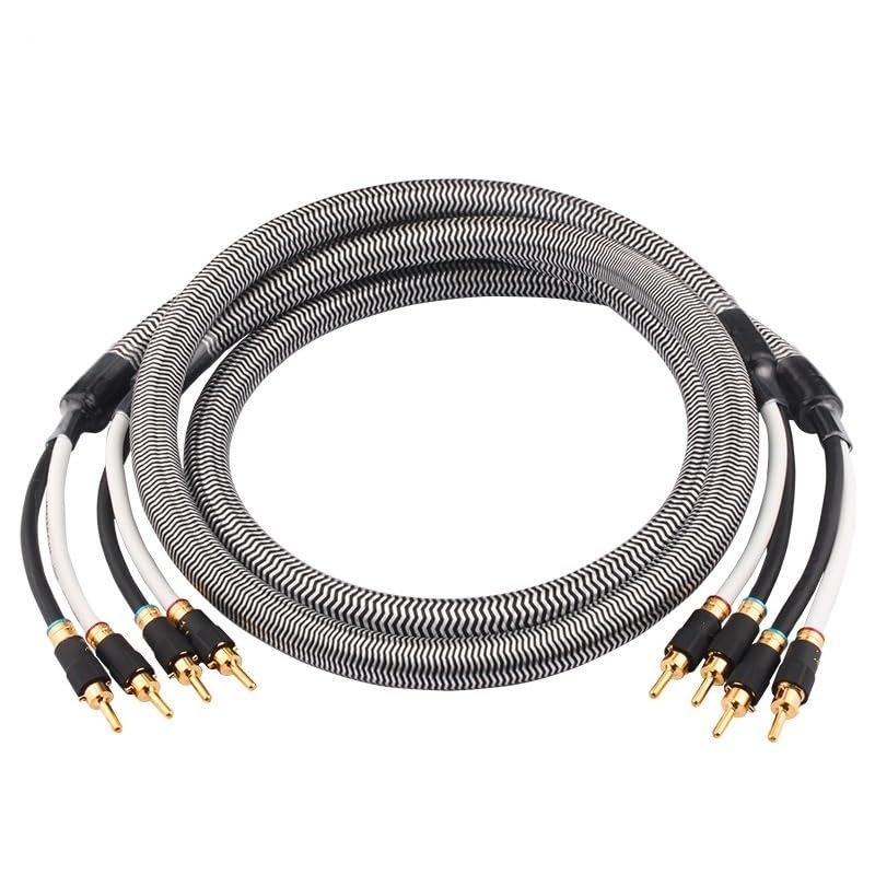 INRLEWGB HiFi 7N OCC Banana Plug Speaker Cable(1Pair,2m)