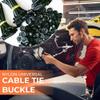 100Pcs Nylon Universal Cable Tie Buckle, Heavy Duty Self-Locking Zip Ties with Pin & Button Design, Plastic Cable Ties Tool Fasteners Car Body, Multipurpose Wire Ties for Car,Home,Office,Garden (100) view 3
