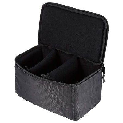 Camera Lens Bag, Portable Camera Insert Bag Purse Universal Liner Lens Pouch Partition Protective Cover with Carry Strap, Camera Lens Pouch for DSLR Camera Lens