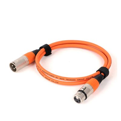 ROBAUN Color XLR Cable 3Pin Male to Female Audio Line OFC Copper Dual Shielded for Mic Mixer Amplifier Stage Light(Orange,15m)