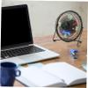 balacoo Mini USB LED Clock Fan with Real Temperature Display Portable Metal Design for Home Office Rotation Compact Personal Desk Fan for Convenient Use view 3