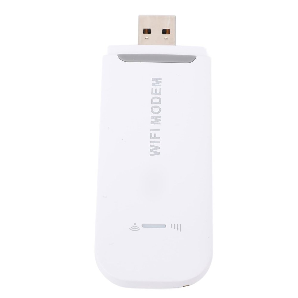 4G LTE USB Modem, 150Mbps 4G WiFi WPA WPA2 Encryption, Mobile WiFi Hotspot Supports Multiple Terminals to Access Internet, LTE Modem Router for Travel Long Distance (White)