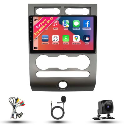Radio for Ford Expedition 2006-2017 Android 13 9" IPS Touch Screen, Car Stereo with CarPlay & Android Auto, GPS Navigation DSP SWC 5G WiFi Camera 8CORE 6+128GB