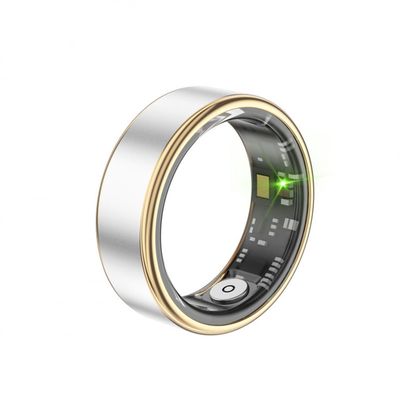 WFGLH Silver,9, Waterproof Fitness Tracker Health Rings, Smart Sleep Monitoring Ring, with Charging Case and Protector, Remote Photography, Suitable for Men and Women