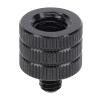 Mini Tripod Adapter Aluminum Alloy Satellite Dish Mounting Accessories for 1/4in-20 and 3/8in-16 Threaded Enable Tripod view 3