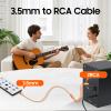 3.5mm to RCA Cable,2 RCA to 3.5mm AUX Cable for HiFi Systems, Speakers, MP3 Players, TVs, Computers, Smartphone, Home Theaters, Tablets, Amplifiers, Sound Bars, etc. 16.5ft/2 Pack view 2