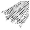 100Pcs Multi-Purpose Heavy Duty Self-Locking Stainless Steel Metal Cable Ties, Exhaust Wrap(4.6x100mm) view 1
