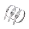 100Pcs Multi-Purpose Heavy Duty Self-Locking Stainless Steel Metal Cable Ties, Exhaust Wrap(4.6x100mm) view 2