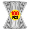 100Pcs Multi-Purpose Heavy Duty Self-Locking Stainless Steel Metal Cable Ties, Exhaust Wrap(4.6x100mm) view 3
