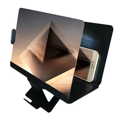 8inch 3D Phone Stereos Amplifying Desktop Foldable Leather Bracket Mobile Phone Holder Tablet Holder