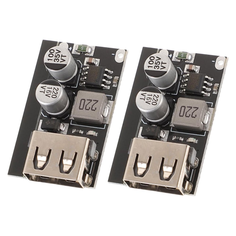 DIYEAH 2Pcs Dc Dc Converter Module to USB Fast Charging Board Stable Power Supply Regulator for Efficient Device Charging