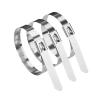 100 Pcs Multi-Function Stainless Steel Metal Cable Tie, 7.9mm Vent Locking Metal Zipper(7.9x300mm) view 2
