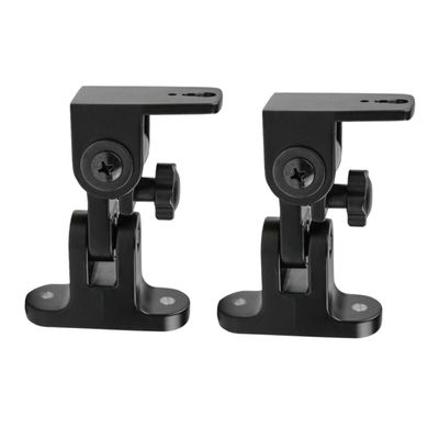 ARTIBETTER 2pcs Speaker Wall Mount Bracket Zinc Alloy Holder for Surround Sound Tilt Turn Mechanism Easy Assembly Strong Bearing Capacity Black