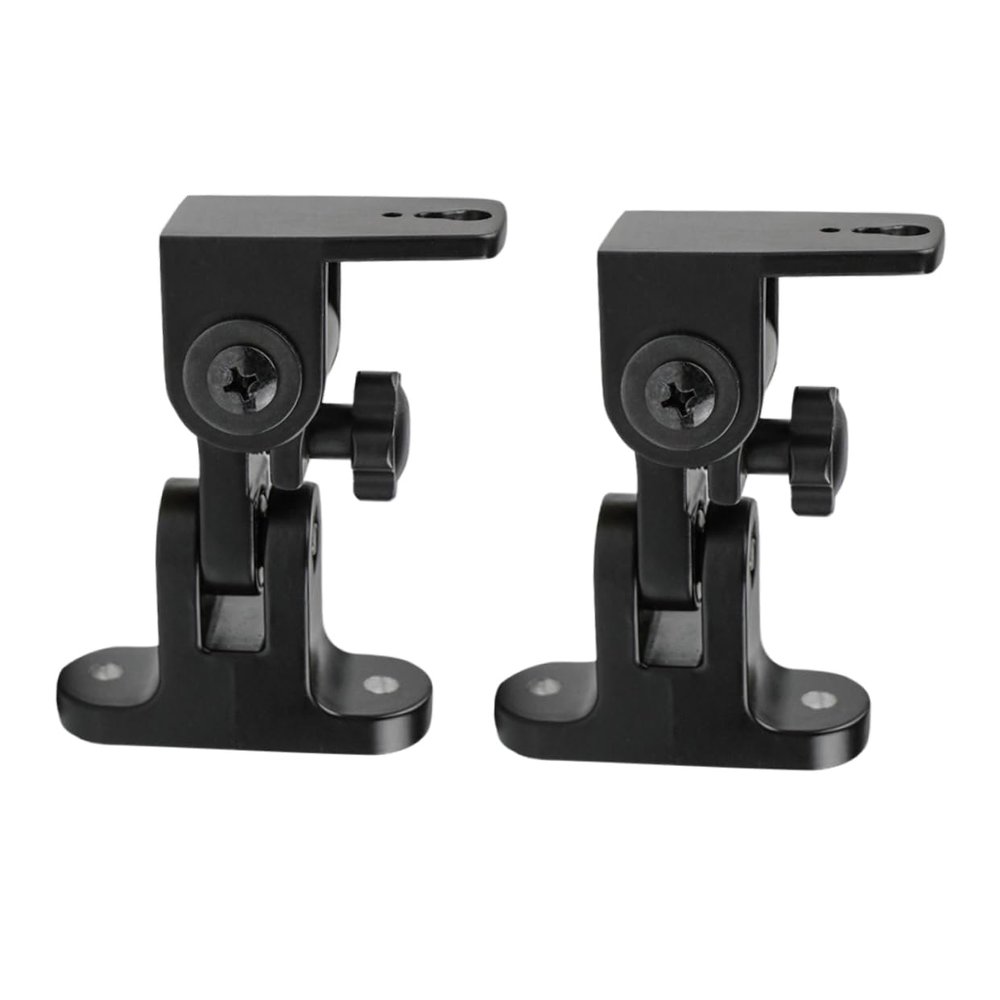 ARTIBETTER 2pcs Speaker Wall Mount Bracket Zinc Alloy Holder for Surround Sound Tilt Turn Mechanism Easy Assembly Strong Bearing Capacity Black