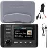KICKER 51KMC4 3" LCD Marine Bluetooth Weather-Resistant Gauge-Style AM/FM WB/USB/AUX Media Center Receiver Bundle Combo with USB/AUX 3.5MM Auxiliary Interface Adapter, Black Long Range Radio Antenna view 1