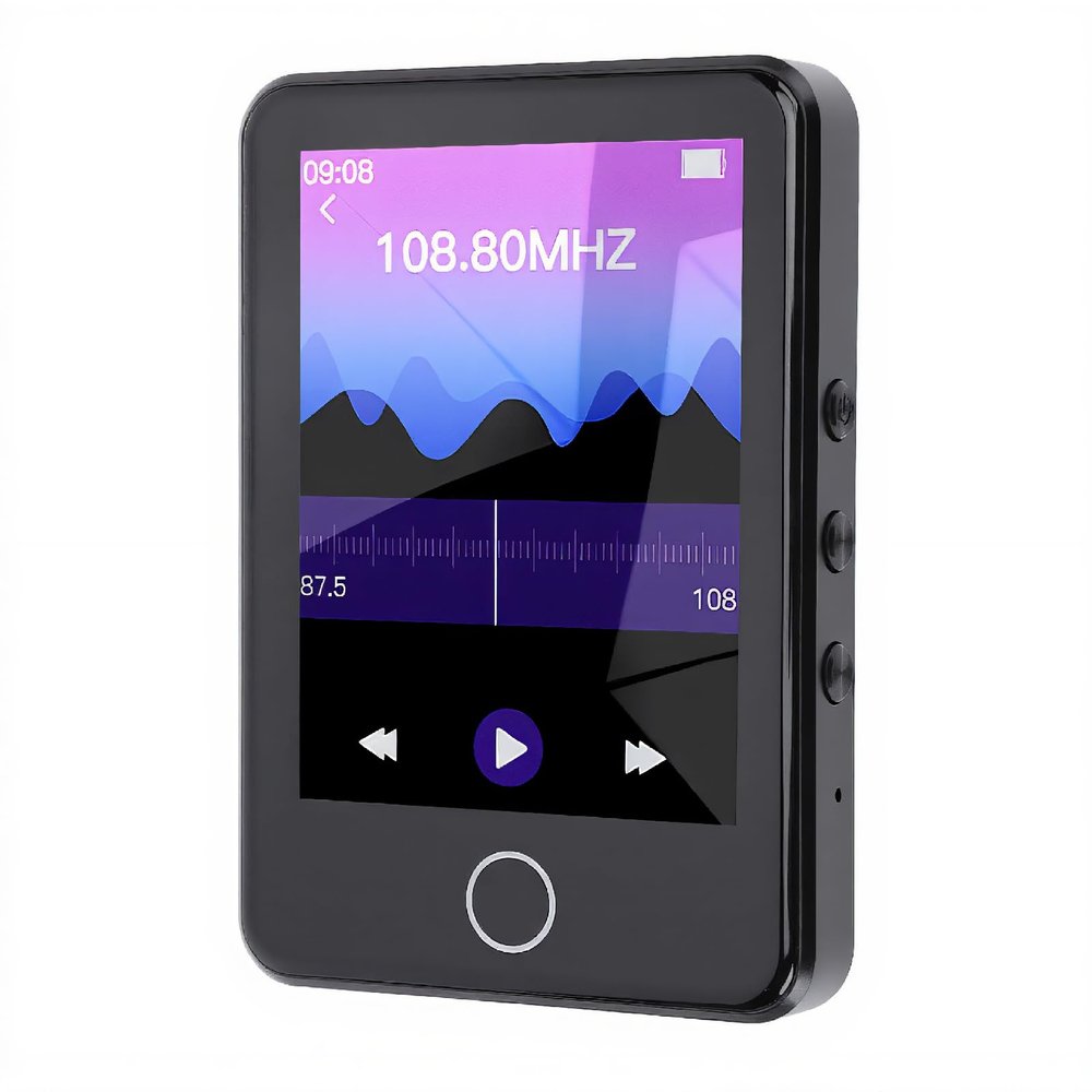 MP3 MP4 Player with Bluetooth, HD 2.4 Inch Touch Screen Music Player with FM Radio, Camera Video, HD Speaker, E Book, Calculator, Built in Mini SD Card Slot