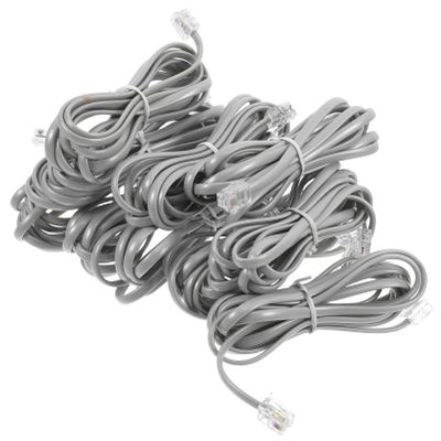 NUOBESTY 10pcs Pc Wire Phone Extension Cord for Office and Hotel Use Construction for Communication Compatible Telephones and Fax Machines