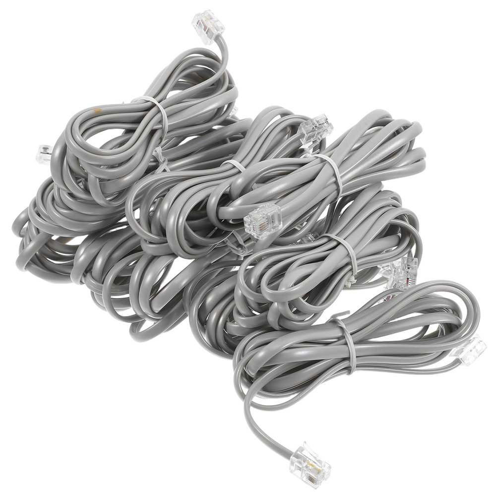 NUOBESTY 10pcs Pc Wire Phone Extension Cord for Office and Hotel Use Construction for Communication Compatible Telephones and Fax Machines