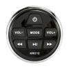KICKER 51KMC4 3" LCD Marine Bluetooth Weather-Resistant Gauge-Style AM/FM WB/USB/AUX Media Center Receiver W/Remote Control, 4X 6.5 195W Peak Power Coaxial Speakers W/Charcoal Grilles, Antenna, Wire view 3