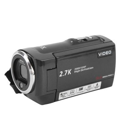 2.7K 50MP 16X Digital Video Camera Camcorder with 2.8 Inch 270 Degree Rotation Screen, LED Fill Light, Recording While Charging, Live Streaming Webcam Functionality