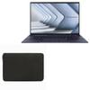 BoxWave Case Compatible with ASUS ExpertBook B9 OLED Model B9403CVAR (14 in) - QuickZip PlushSuit, Dual Zipper Sleeve Pouch Case with Soft Interior - Jet Black view 1