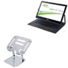 BoxWave Stand and Mount Compatible with Acer Aspire R 13 (R7-372T) - Executive VersaView Laptop Stand, Ergonomic Adjustable Viewing Angle Metallic Riser - Metallic Silver view 1