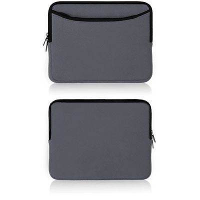 BoxWave Case Compatible with Samsung Galaxy Tab Active5 Pro - SoftSuit with Pocket, Soft Pouch Neoprene Cover Sleeve Zipper Pocket - Charcoal Grey