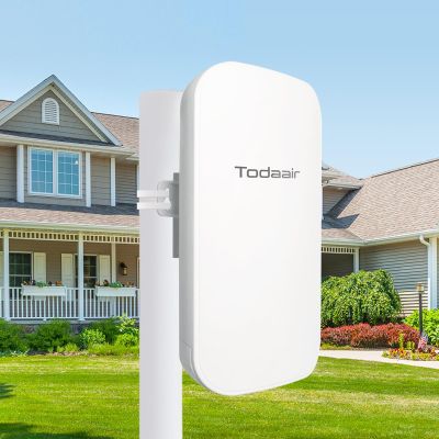 TODAAIR Outdoor WiFi ExtenderWiFi Booster | AI Watchdog | Repeater&AP ModeIP65 Weatherproof | Up to 1200Mbps Dual Band WiFi Repeater | Covers Up to Least 3440 Sq. ft and 30 Devices