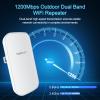 TODAAIR Outdoor WiFi ExtenderWiFi Booster | AI Watchdog | Repeater&AP ModeIP65 Weatherproof | Up to 1200Mbps Dual Band WiFi Repeater | Covers Up to Least 3440 Sq. ft and 30 Devices view 3