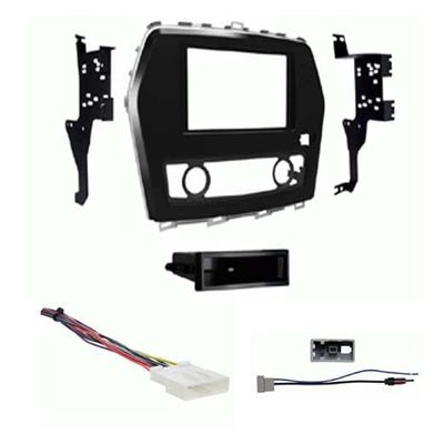 Single and Double DIN Car Stereo Install Kit Compatible with Maxima for 2016, 2017, 2018, 2019, & 2020 with Factory Amplified System