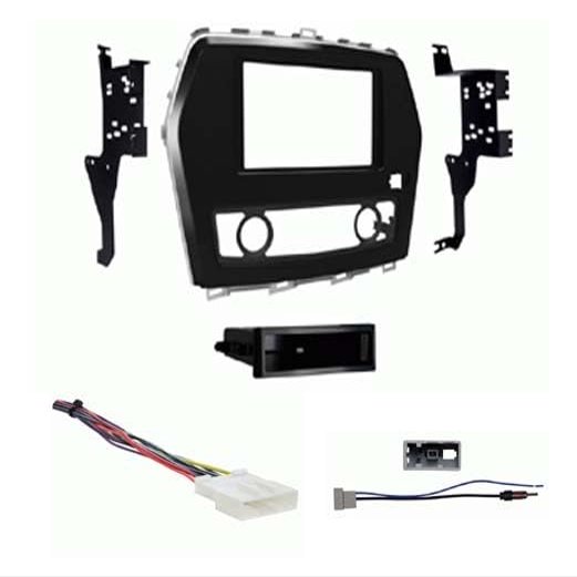 Single and Double DIN Car Stereo Install Kit Compatible with Maxima for 2016, 2017, 2018, 2019, & 2020 with Factory Amplified System
