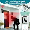 Dual Lens Security Cameras Outdoor, 6MP WiFi Surveillance Camera, Home Security Surveillance System, 360View, IP67 Waterproof, Motion Detection,Two-Way Audio, Light Alarm (2pack) view 4
