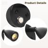 12V Led Rv Reading Lights, 2 Pcs Adjustable Wall Lamps with USB Charger, 3 Colors Dimmable Touch Control Light for Boats & Caravans view 4