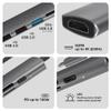 MVUYO 3.1 Type-C to Adapter 4K C Hub with Hub 3.0 2.0 TF SD Reader Slot PD for C Splitter(Gray) view 3
