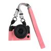 BMAOLLONGB R50 V Case, Handmade PU Leather Half Camera Case Bag Cover Bottom Opening Version for Canon Eos R50 V R50V With Neck Strap Lens Cover (Pink) view 2