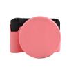 BMAOLLONGB R50 V Case, Handmade PU Leather Half Camera Case Bag Cover Bottom Opening Version for Canon Eos R50 V R50V With Neck Strap Lens Cover (Pink) view 4