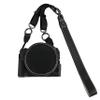 BMAOLLONGB R50 V Case, Handmade PU Leather Half Camera Case Bag Cover Bottom Opening Version for Canon Eos R50 V R50V With Neck Strap Lens Cover (Black) view 1