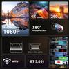 Mini Portable Projector with WiFi 6 and Bluetooth 5.0 Smart Projector 1080P Support Movie Projector 4K Decode Built-in Android 11.0 for Home Theater Compatible for Smartphone/Laptop (HY300-PRO-FLAG) view 2