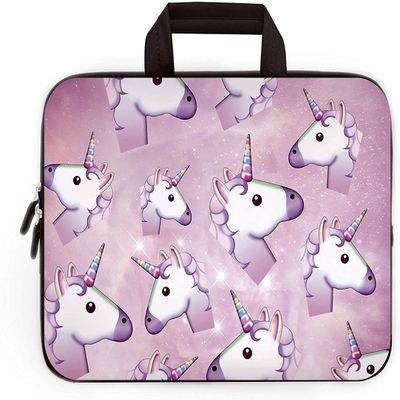 11" 11.6" 12" 12.1" 12.5" inch Laptop Carrying Bag Chromebook Case Notebook Ultrabook Bag Tablet Cover Neoprene Sleeve Fit Apple MacBook Air Samsung Google Acer HP DELL Lenovo Asus(Pink Unicorn)