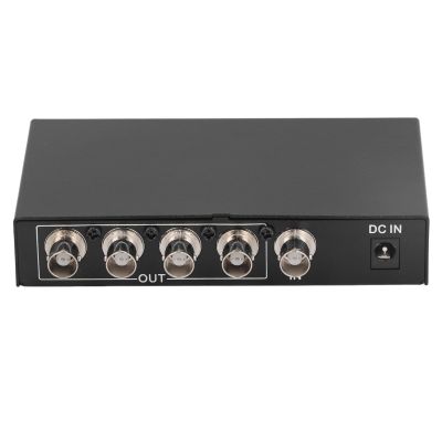 Depisuta Video Cable Splitter 1 in 4 Out, 1080P BNC Video Splitter, Plug and Play HDTV Video Splitter for Multiple Monitors, HDTV, Home Theater Video Meeting Multimedia Teaching (US Plug)