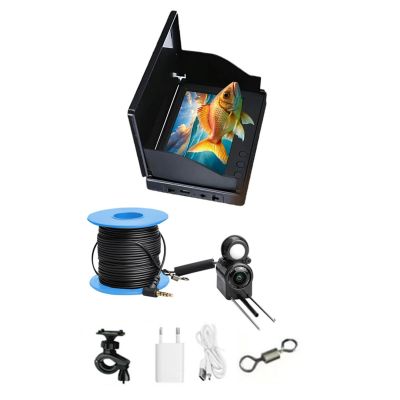 Underwater Fish Finder Display 4.3" IPS Screen IP67 Waterproof Lens with 195 Wide-Angle Camera for Fishing Enthusiasts