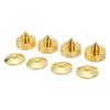 4 Set Speakers Spikes for Amplifier, Shock Absorbing Zinc Alloy Isolation Feet, Install Speaker Spike Floor Protectors, Reduce Resonance for HiFi Sound Quality view 2