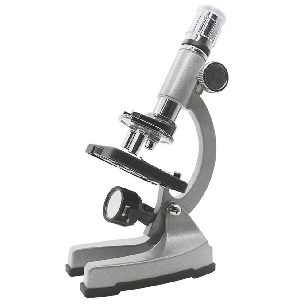 JOEBO Microscope Kit 1200X Metal Microscope Illuminated Monocular Biological Microscope Microscope Lens Adapters