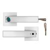Electronic Smart Lock Semiconductor Fingerprint Handle Lock with Keys for Home Office Bedroom (Color : Silver) (Silver) view 1
