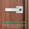 Electronic Smart Lock Semiconductor Fingerprint Handle Lock with Keys for Home Office Bedroom (Color : Silver) (Silver) view 3