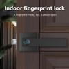 Electronic Smart Lock Semiconductor Fingerprint Handle Lock with Keys for Home Office Bedroom (Color : Silver) (Silver) view 4