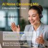 Blucalm Business V5.4 Wireless Headset with Charging Base, Computer Headset with Mic & 2.4 G USB Dongle for PC/Phone Work, Wireless Headphones with Noise-Cancelling Mic for Office, WFH, Teams, Zoom view 2