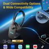 Blucalm Business V5.4 Wireless Headset with Charging Base, Computer Headset with Mic & 2.4 G USB Dongle for PC/Phone Work, Wireless Headphones with Noise-Cancelling Mic for Office, WFH, Teams, Zoom view 4