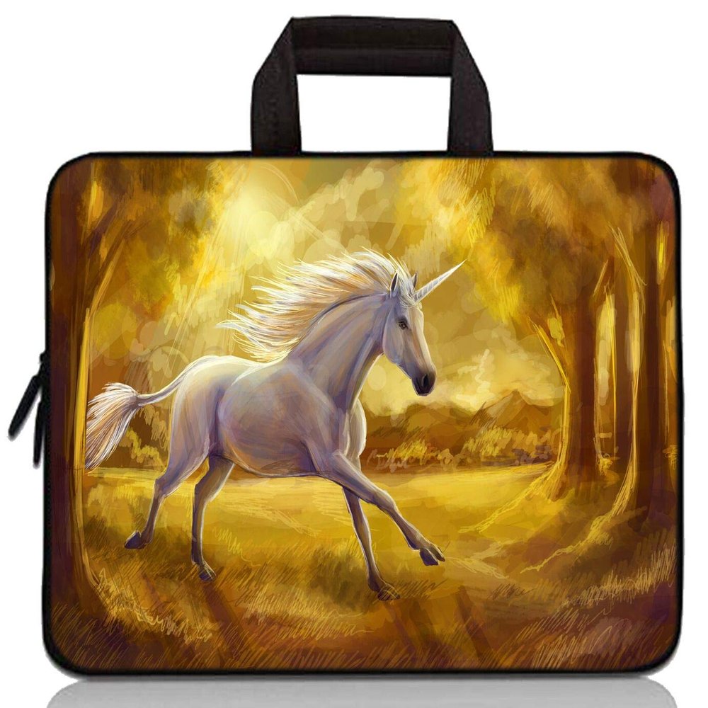 11" 11.6" 12" 12.1" 12.5" inch Laptop Carrying Bag Chromebook Case Notebook Ultrabook Bag Tablet Cover Neoprene Sleeve Fit Apple MacBook Air Samsung Google Acer HP DELL Lenovo Asus(Running Unicorn)